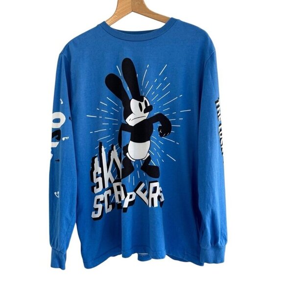 Disney Oswald The Lucky Rabbit "Sky Scrappers" Long Sleeve Tee Shirt Men's Sz L - Picture 1 of 13